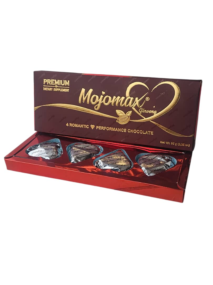 MOJOMAX Ginseng Chocolate – Premium Vitality Blend  : (carton of 12 pack 4 unit)